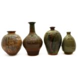 A group of studio pottery vases,