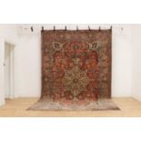 A Heriz wool carpet,