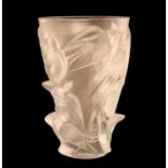 A Lalique glass 'Martinets' vase