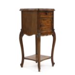 A French Louis XV style bedside table,