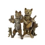 Two cold painted bronze figurines,