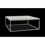 A contemporary Natuzzi marble-topped coffee table,