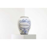 A large delft tobacco jar,