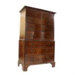 A George III mahogany chest on chest