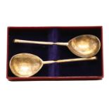 A pair of Mercers Company George VI coronation spoons