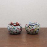 A pair of Chinese famille rose jars,