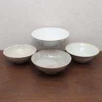 A collection of four Chinese stoneware bowls,