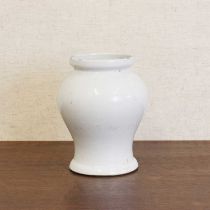 A Chinese white-glazed vase,