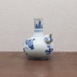 A Chinese blue and white kendi vase,