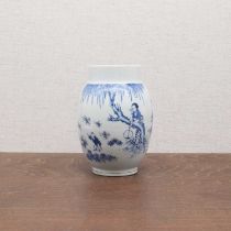 A Chinese blue and white jar,