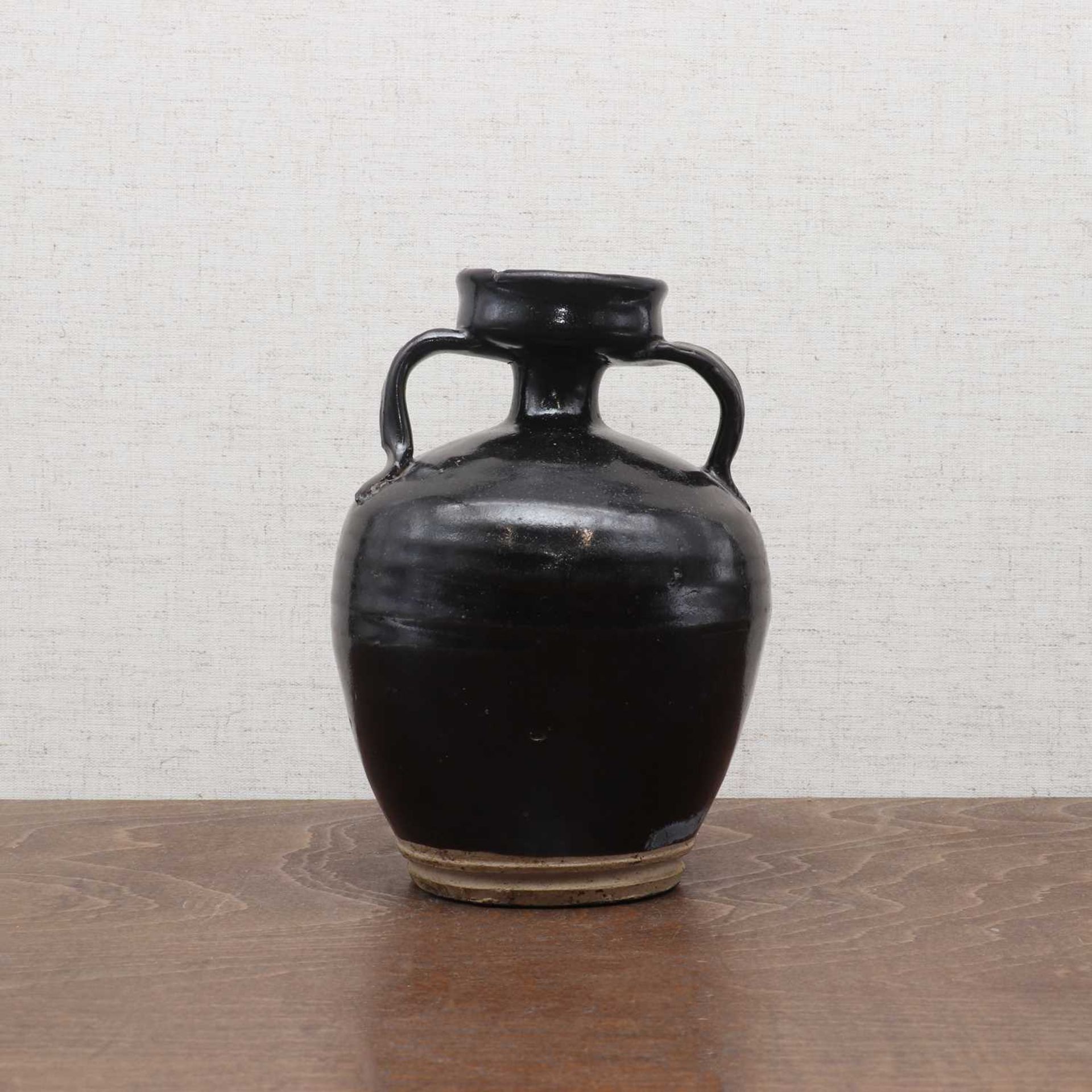 A Chinese black-glazed vase, - Image 2 of 6