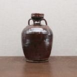 A Chinese brown-glazed jar,