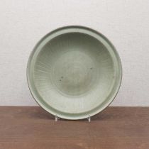A Chinese Longquan ware celadon plate,