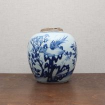A Chinese blue and white jar and cover,