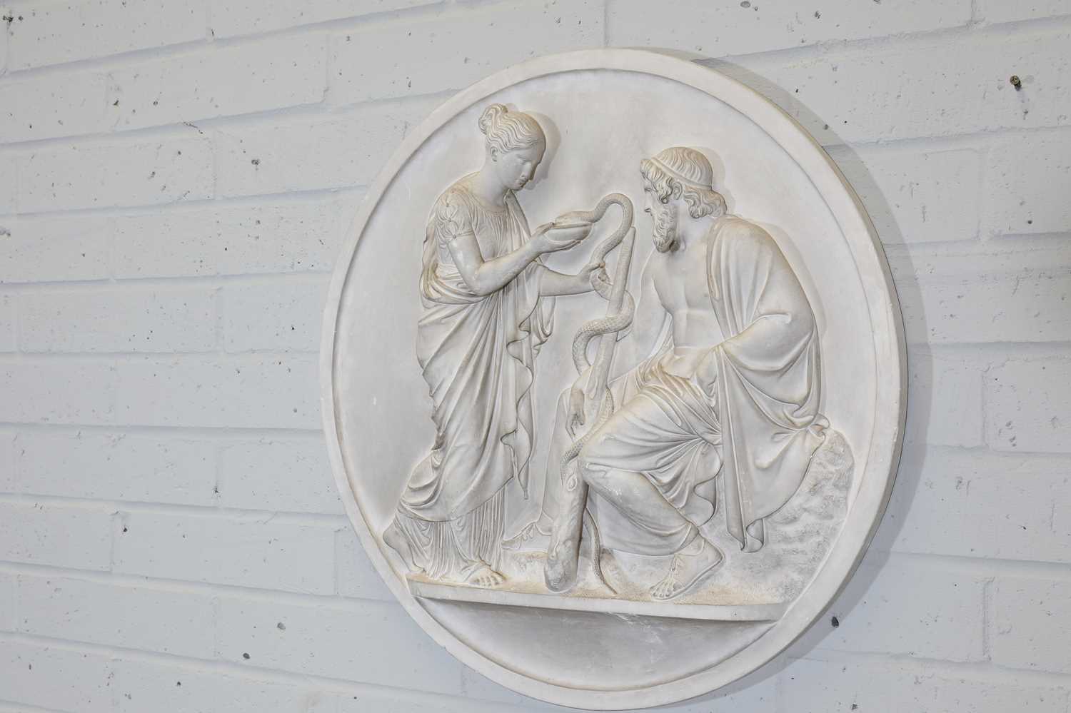 A modern plaster wall plaque, - Image 2 of 2