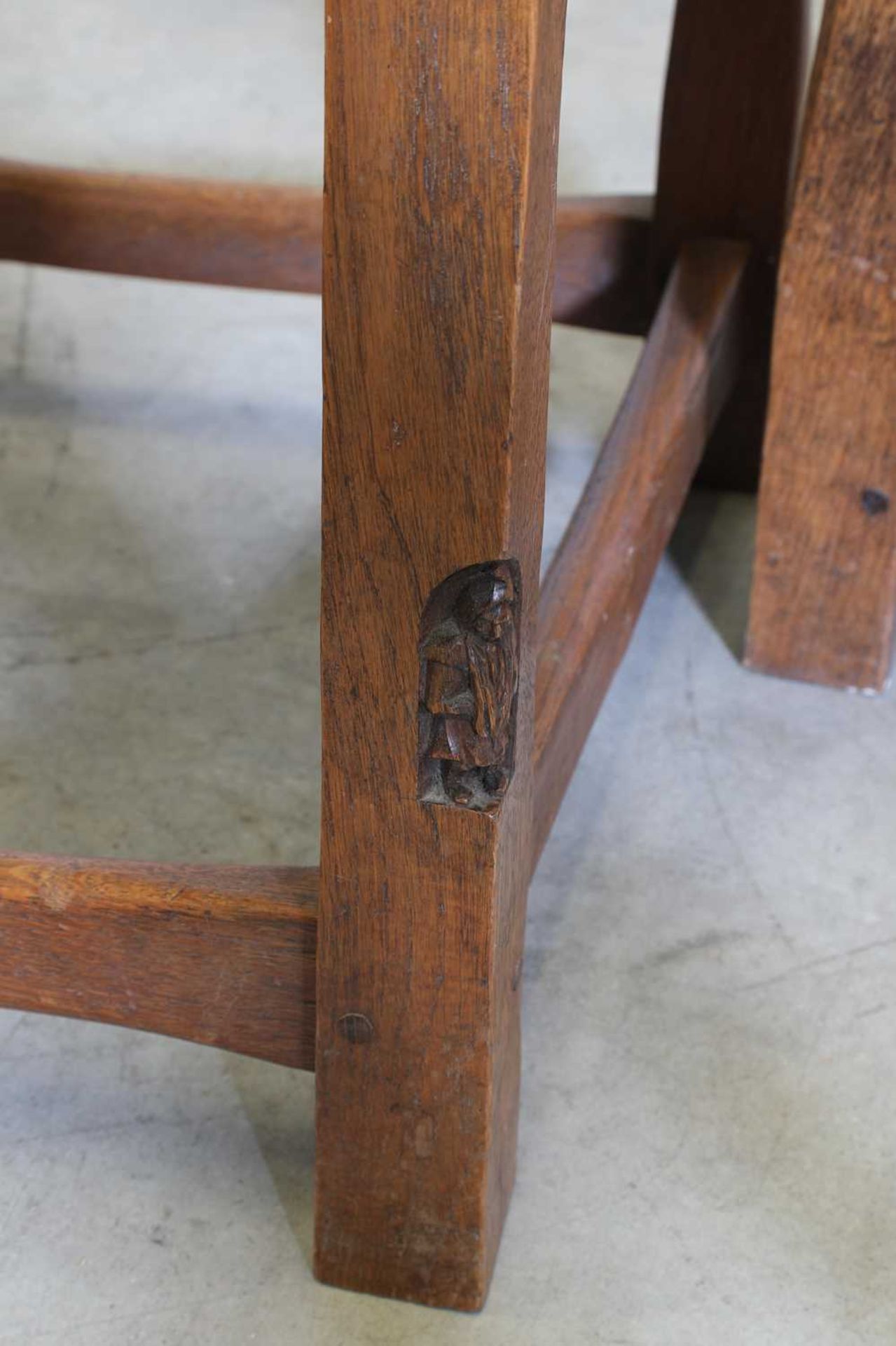 A pair of Thomas 'Gnomeman' Whittaker oak side chairs, - Image 4 of 9