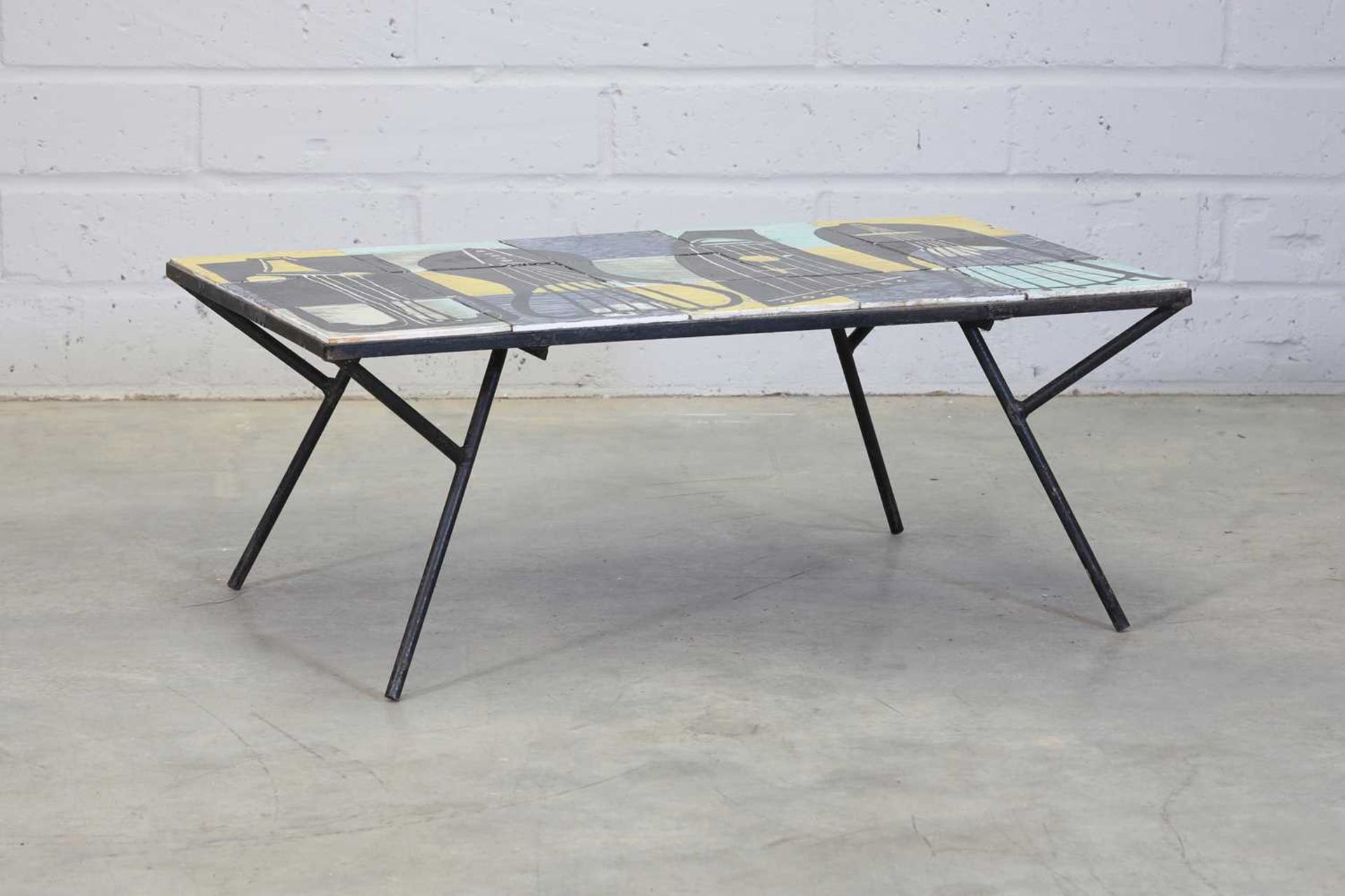 A tile-top coffee table, - Image 2 of 3