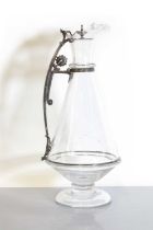 A James Dixon & Sons glass claret jug