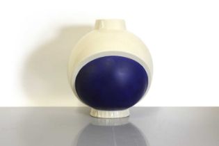 A French glazed 'ball' vase,