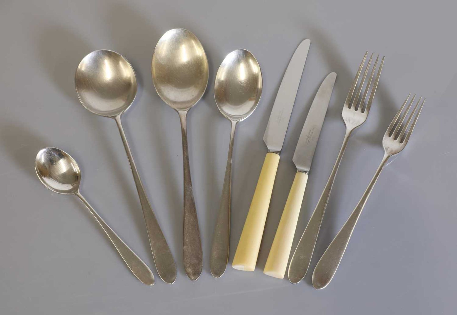 A twelve-setting canteen of silver-plated 'Pride' cutlery,