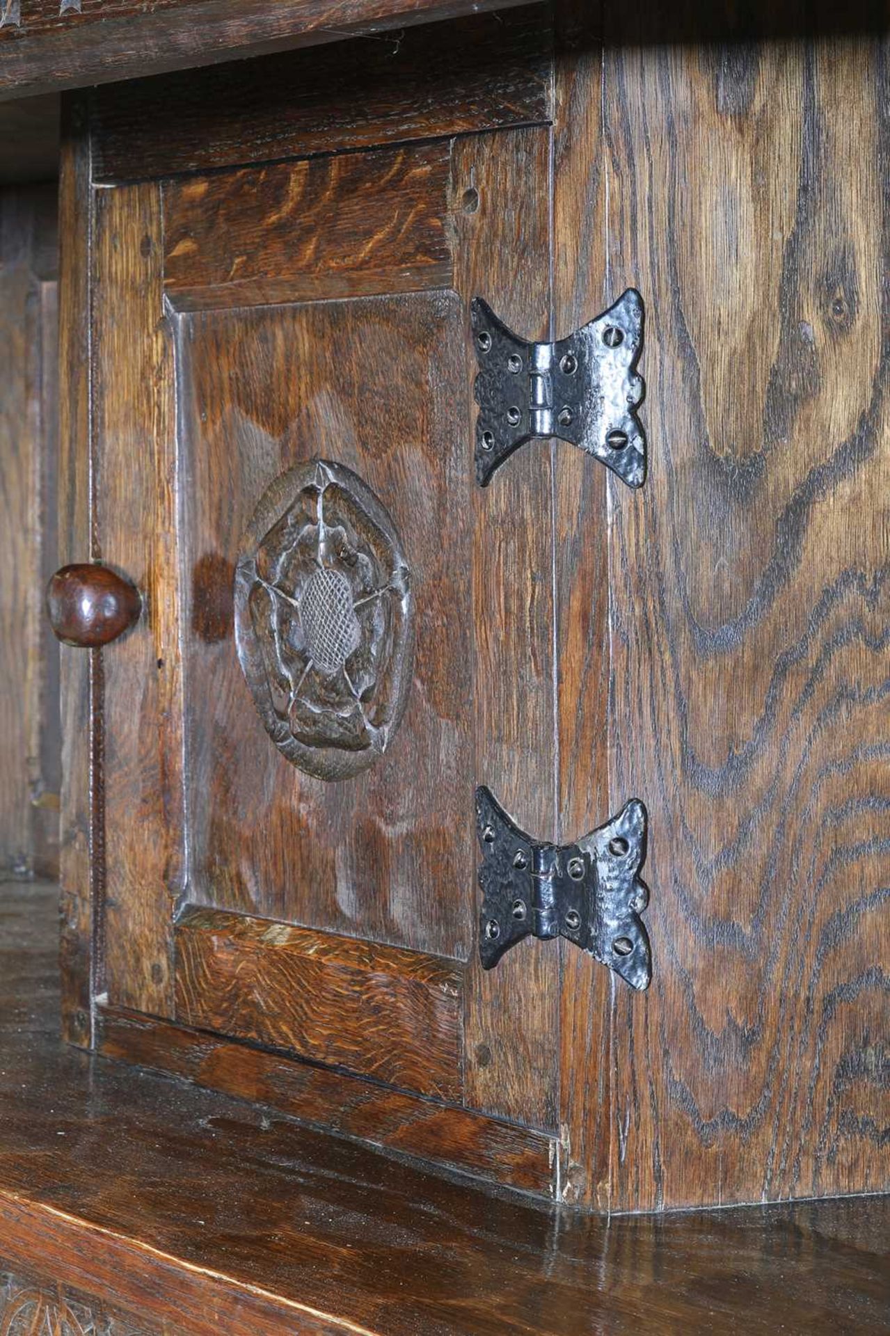 A Thomas 'Gnomeman' Whittaker oak court cabinet, - Image 8 of 9
