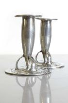 A pair of Liberty & Co. Tudric pewter candlesticks,