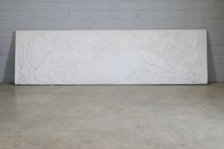 A French Art Deco-style plaster wall panel,