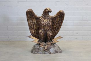 A modernist Italian gilt-metal eagle,