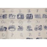 An 'Alphabet' fabric length,