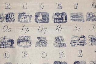 An 'Alphabet' fabric length,