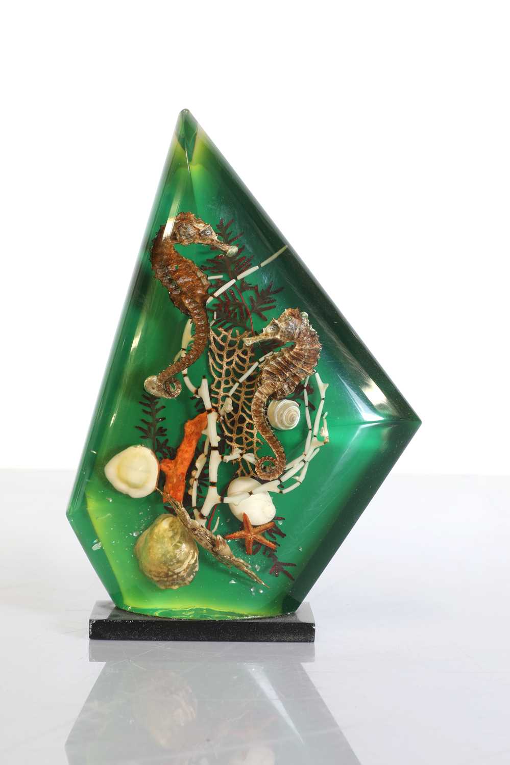 An 'aquarium' Lucite desk stand and paperweight, - Image 4 of 6
