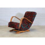 An American Art Deco rocking armchair,