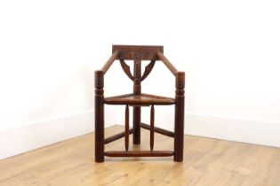 An oak turner's chair by John Starkey,