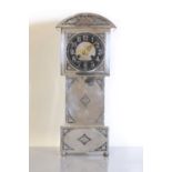 An Art Nouveau silver-plated clock,