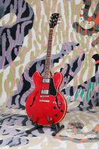 A 1996 Gibson ES-335 'dot' semi-acoustic electric guitar,