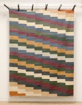 A contemporary flat-weave rug,