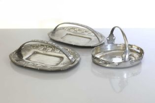 Two Arts and Crafts Tudric pewter cake stands,