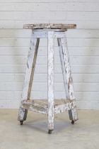 A painted pine sculptor's stand,