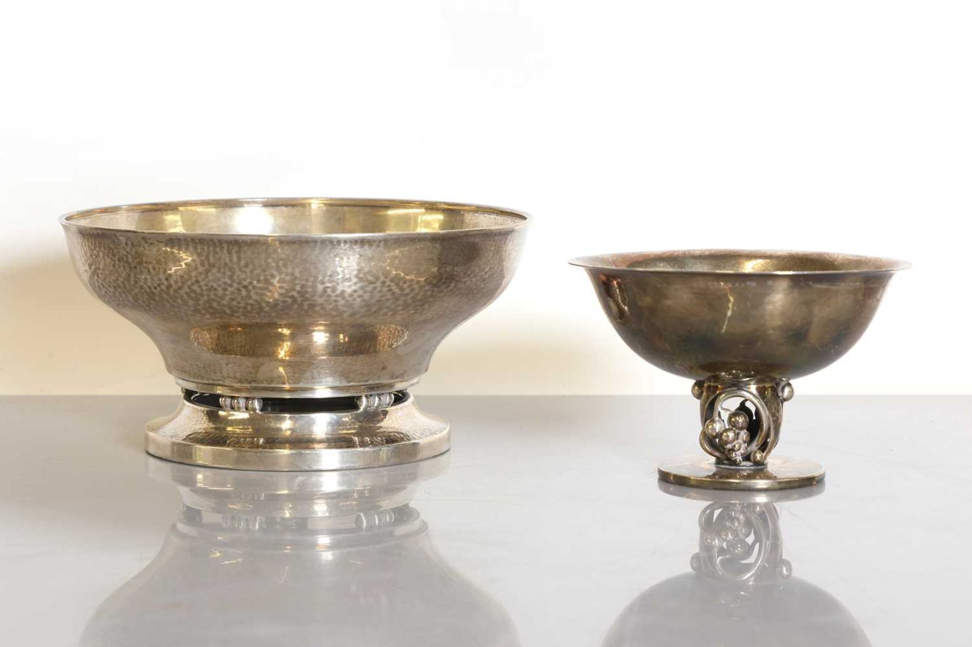 A Georg Jensen 'Model 414' sterling silver pedestal bowl,
