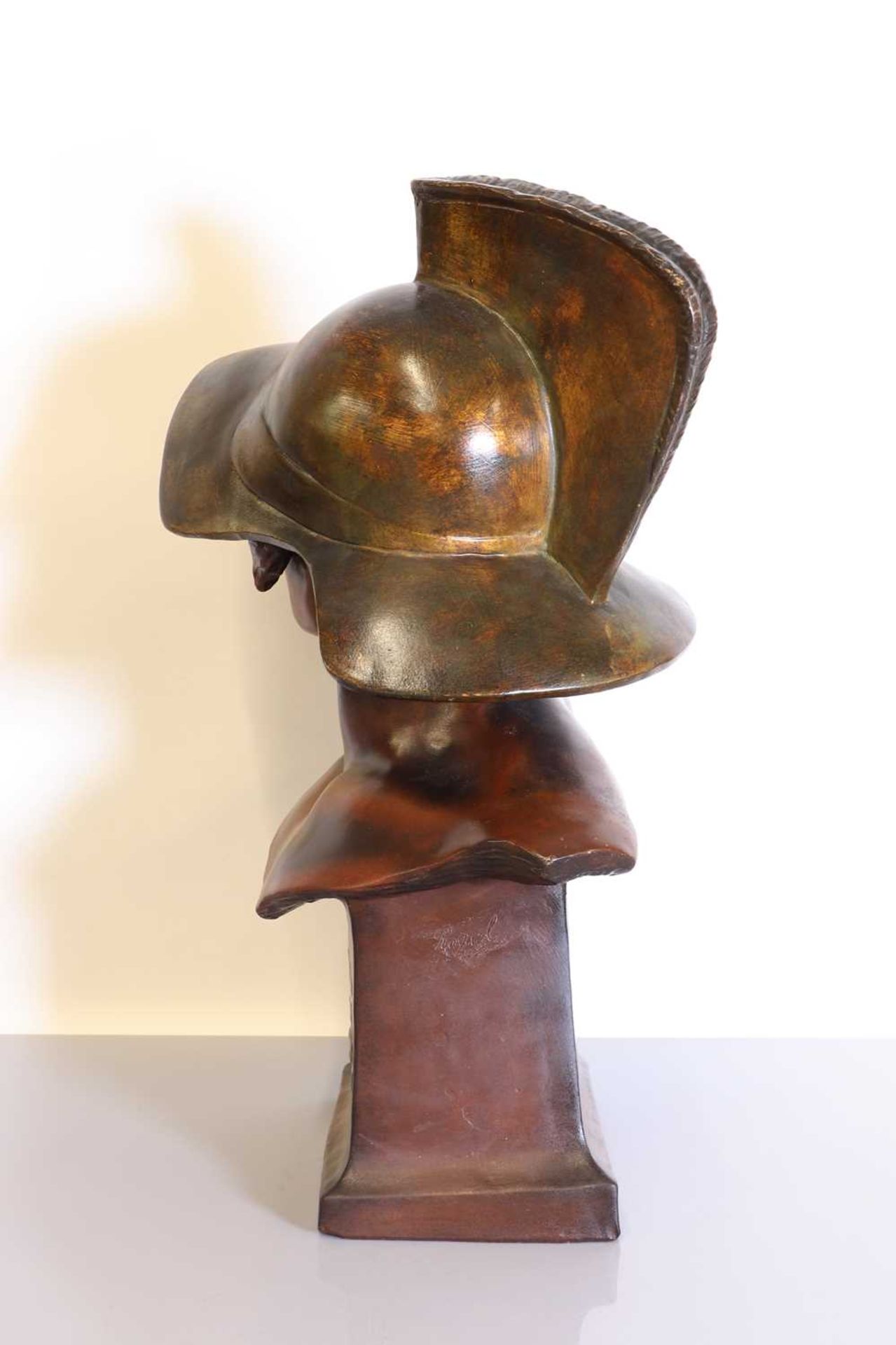 A Goldscheider cold-painted terracotta bust, - Bild 5 aus 7