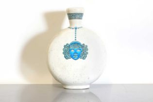 A French Longwy 'Primavera' moon flask,