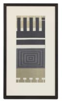 A framed 'Taliesin' textile,