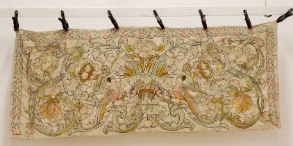 An Arts and Crafts embroidered wall hanging,