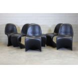 A set of six plastic 'Panton' chairs,