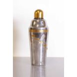 An Asprey silver-plated 'recipe' cocktail shaker,