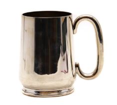 A silver mug