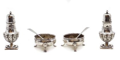 A pair of silver pepperettes