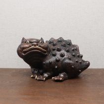 A Chinese stoneware toad,