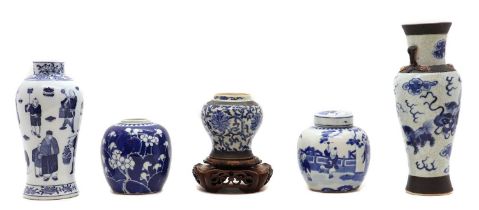 A collection of Chinese blue and white,