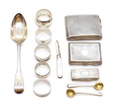 A collection of silver items